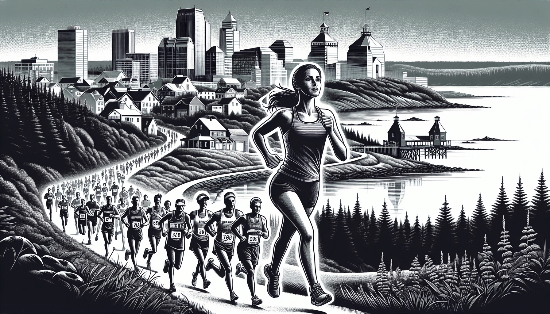 Scenic view of New Brunswick, a runner's paradise with picturesque trails and lush greenery for outdoor enthusiasts.