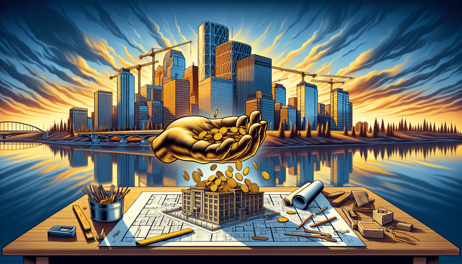 Calgary Growth Blueprint sunset image showcasing urban development and planning strategies for future city expansion.