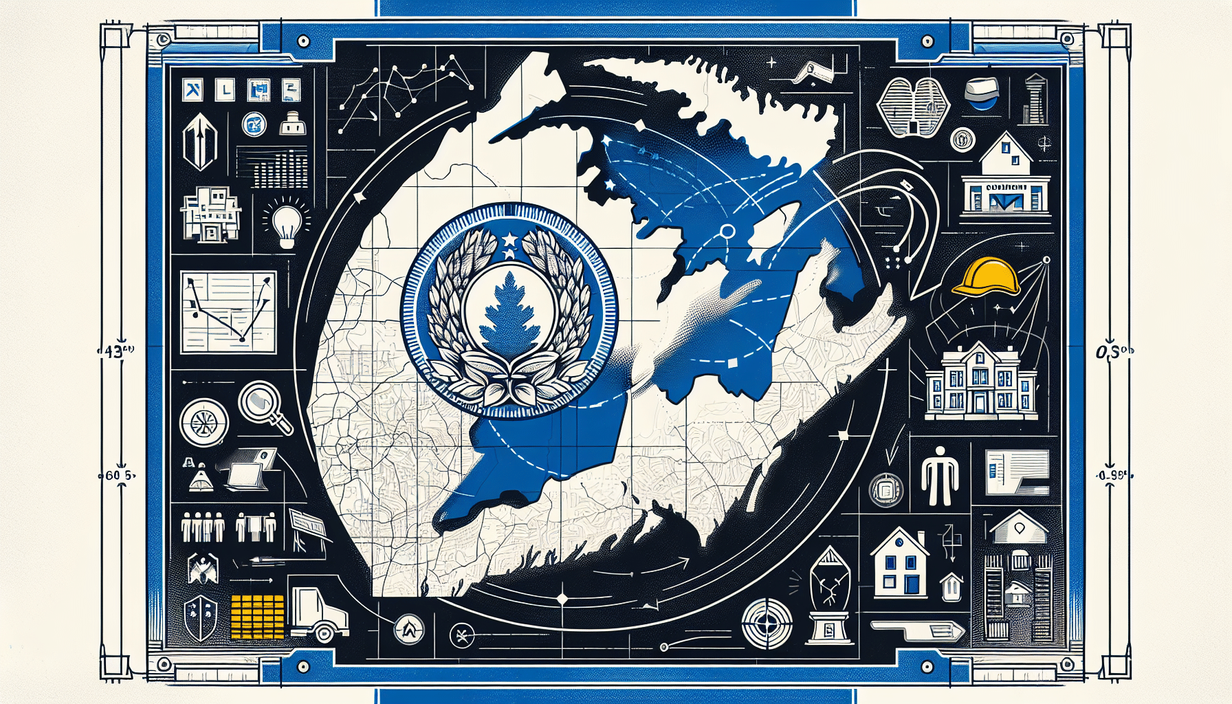 Illustration depicting the impact of progressive movements on Northeast industries, highlighting economic and social changes.