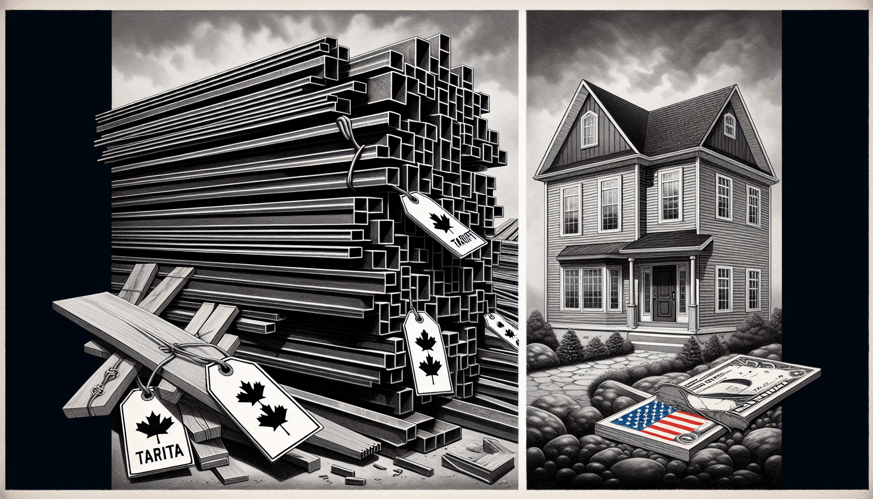 US Canada tariff impact visual explaining trade effects and economic consequences between the two countries.