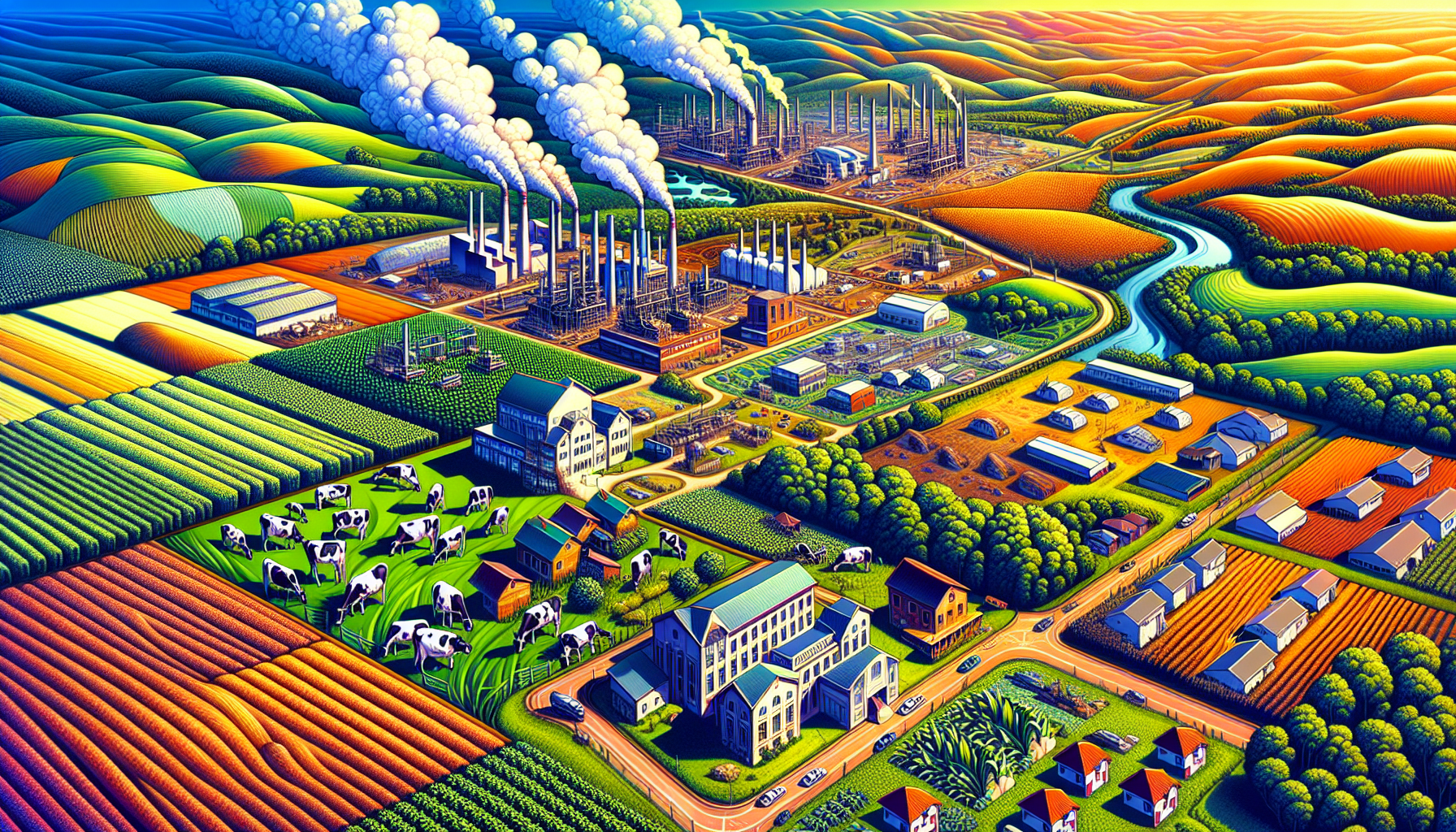 Economic landscape of Haldimand Norfolk showcasing local businesses, agriculture, and natural resources in the region.