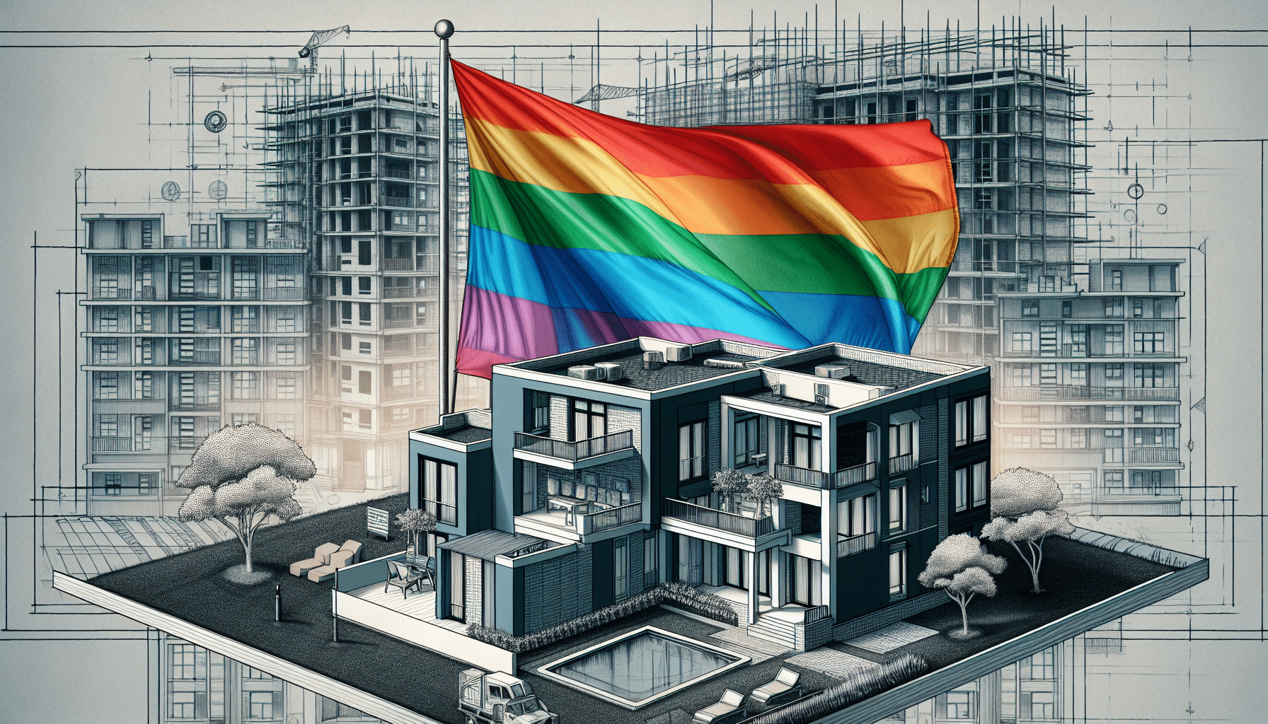 Pride and progress unite in a vibrant graphic celebrating diversity and inclusion during LGBTQ+ events.