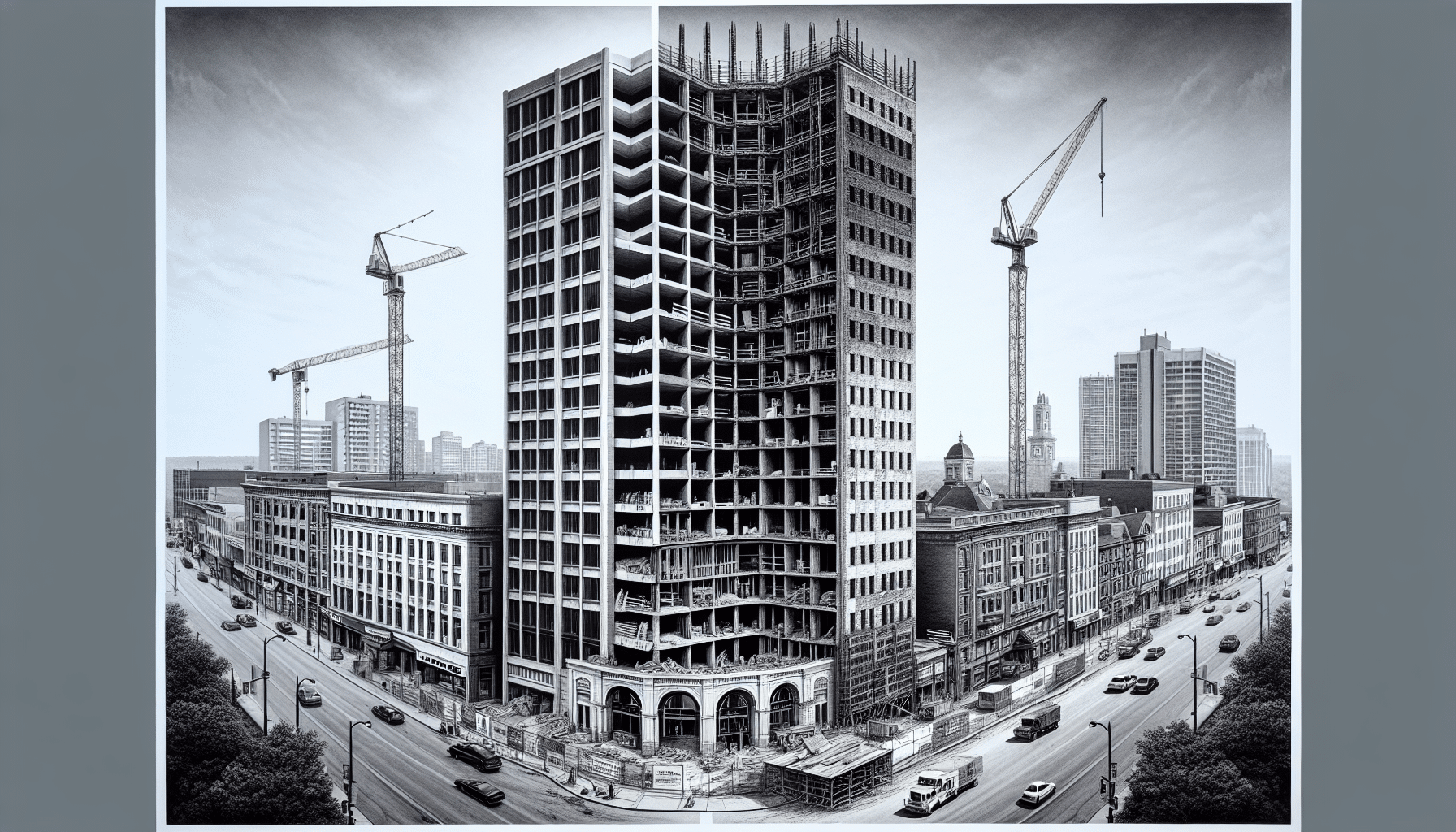 Scotia Tower transformation project in Sudbury showcasing modern urban architecture and design elements.