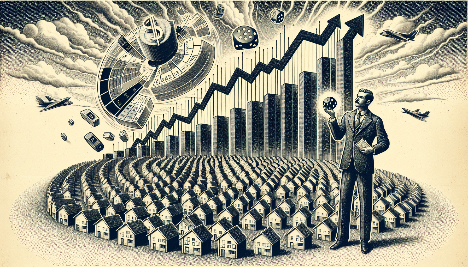 Windsor market surge illustration showing increased sales and customer engagement in a vibrant market setting.
