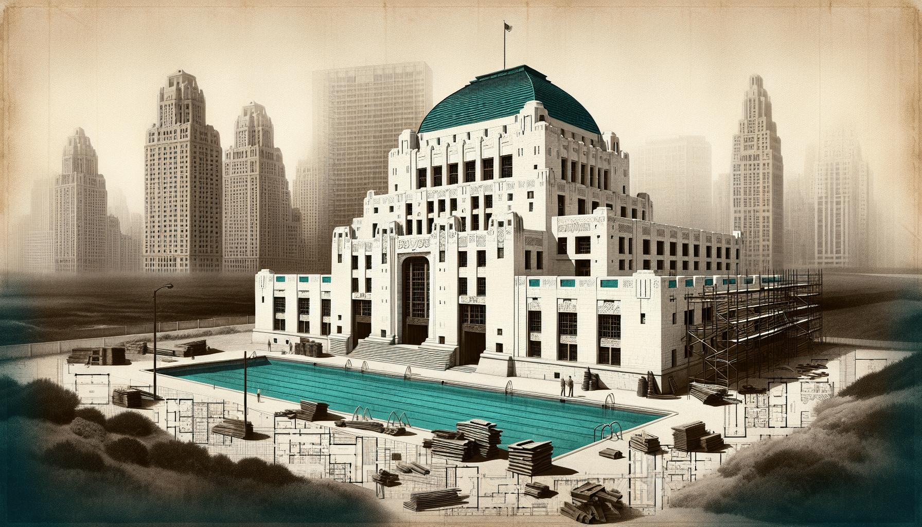 Verdun Natatorium renewal scene showcasing renovations of the historic swimming facility with modern updates and design.